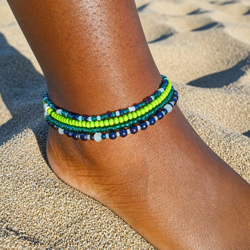 AURORA BOREALIS anklet stack