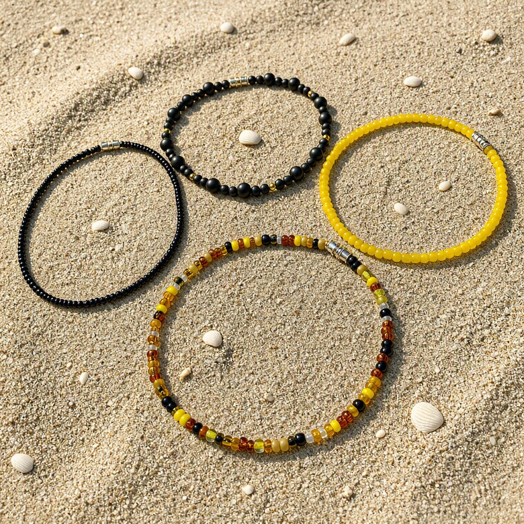 SUNFLOWER anklet stack