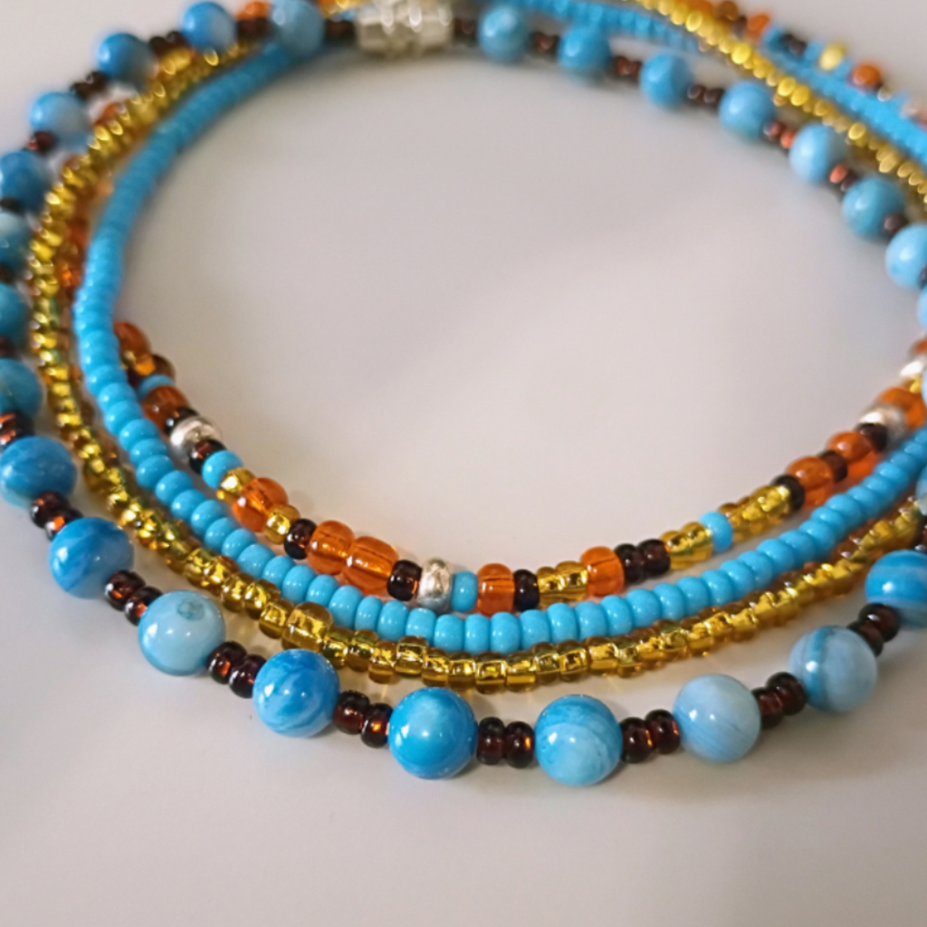WARM SUNSET anklet stack